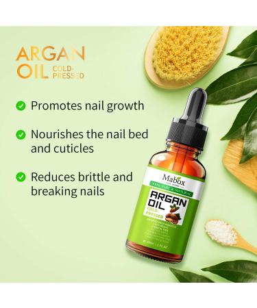 Mabox Organic Moroccan Argan Oil - 100% Pure Cold Pressed Oil for Hair, Face, Skin, Nails - Moisturizer & Hair Treatment - 1 Fl Oz - Buy Online on GoSupps.com