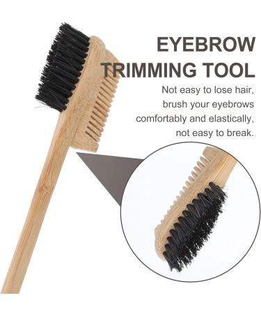 1pc Bamboo Double Eyebrow Brush Beauty Double Head Eyebrow Brush Eyelash Multitools Eyebrow Portable Eye Brush Lash Toothbrush Type Wood Bamboo Travel Shaper - Buy Online on GoSupps.com