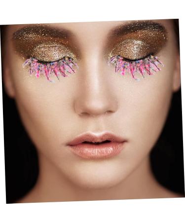 Mikinona 5 Pairs Colored False Eyelashes Colored Eyelashes Costume Dramatic Eyelashes Party False Eyelashes Glitter Eyelashes Lashes Glitter Lashes 3d Clothing Chemical Fiber Cosplay - Buy Online on GoSupps.com