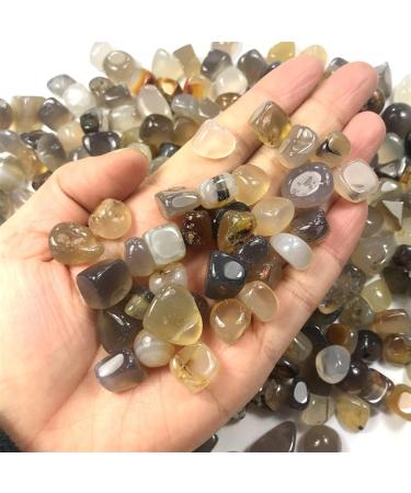 500g 10-15mm Natural Agate Stone Good Luck Madagascar Banded Agate Body Heathy Raw Gemstone Specimen Collection Gift Home Goods - Buy Online on GoSupps.com