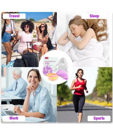 Hiullen Menstrual Disc Set - Reusable Silicone Menstruation Cups | 2 Sizes S+L | Eco-Friendly Alternative to Tampons for Active Women - Buy Online on GoSupps.com