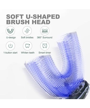 U-Shaped Electric Toothbrush Ultrasonic Whitening Massage for Adults - 3 Cleaning Modes (Green) - Buy Online on GoSupps.com