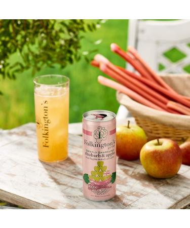Folkington's Rhubarb & Apple Press 12-Pack Sparkling Soft Drink - Ideal Cocktail & Gin Mixer | 12 x 250ml - Buy Online on GoSupps.com