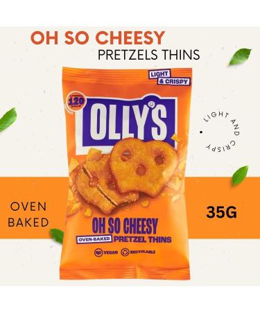 Ollys Pretzel Thins Pick N Mix - Choose From 4+ Flavours | Original Salted Multiseed Sesame Sour Cream & Onion Sweet Chilli & Oh So Cheesy - No Preservatives Pack of 10 x 35g (2 of Each) 35 g (Pack of 10) - Buy Online on GoSupps.com