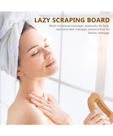 Beavorty Holz-Gua-Sha Tool | Manual Deep Tissue Massage for Neck & Back | Wooden Massage Device - Beige - Buy Online on GoSupps.com