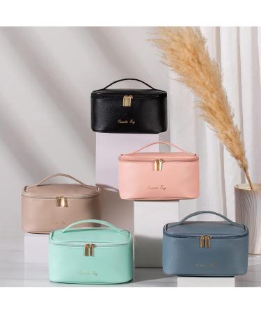 Portable Travel Makeup Bag for Women | Small Cosmetic Organizer Pouch in Tiffany Blueish Green - Buy Online on GoSupps.com