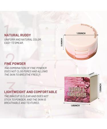 U-Shinein 3-in-1 Makeup Palette: Highlighter, Contour & Blush - Long-Lasting Pigment, Glow Pinkish (Color 01) - Buy Online on GoSupps.com