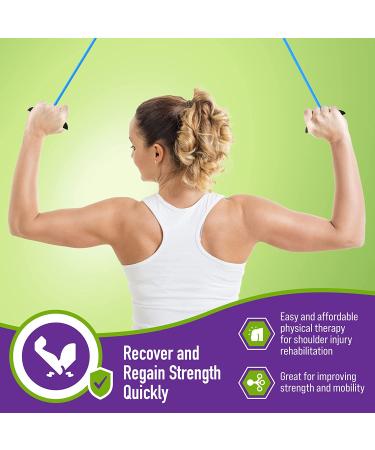 Economy Overhead Shoulder Therapy Pulley System - Blue Plastic Handles - Buy Online on GoSupps.com