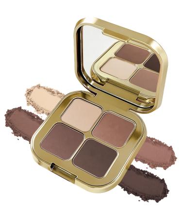 4 Couleurs Palette Fard a Paupiere Matte et Paillettes Ombre Paupi res Longue Tenue Waterproof Highly Pigmented Poudre Ultra-Fine Facile Estomper Avec Miroir Palette Maquillage Femme Yeux-02