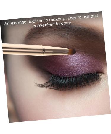 minkissy Double Ended Lipstick Brush Lip Brush for Lipstick Portable Lip Brush Cosmetics Brush Eyeshadow Makeup Brush Lip Mask Brush Eyeshadow Brush Major Powder Brush Miss Artificial Fiber 12x1x1cm Golden - Buy Online on GoSupps.com