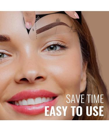 iMethod Reusable Eyebrow Stencils Kit - 20 Shapes for Beginners, Easy to Use & Flexible Eyebrow Shaping Tools for Women - Buy Online on GoSupps.com