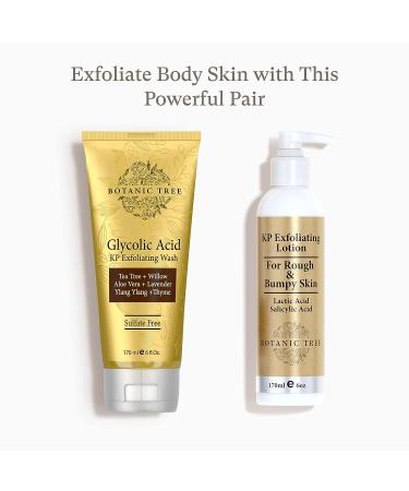 Botanic Tree Glycolic Acid KP Exfoliating Body Scrub - Smooth Rough & Bumpy Skin - Keratosis Pilaris Treatment - Acne Body Wash - 6 Fl Oz - Buy Online on GoSupps.com