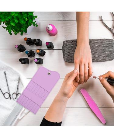 Beaupretty Nail Drill Bit Holder Organizer 16 Holes Nail Drill Bit Holder Wallet Storage Bag Nail Grinding Bits Display for Manicure Tools for Travel or Home Purple - Buy Online on GoSupps.com