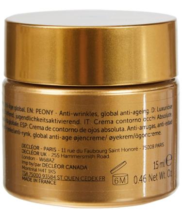 Decleor Absolu de Creme Yeux 15 ml - Revitalize Your Eyes | International Shipping Available - Buy Online on GoSupps.com