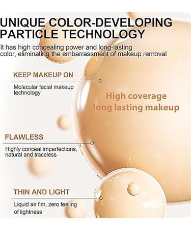 4 In 1 Bionic Color-changing Concealer Foundation SPF 50+ Inspired - Long Lasting Waterproof Oundation Hydrating Medium Full Coverage Concealer With SPF 50 Longwearing & Waterproof-korean Makeup 2pc - Buy Online on GoSupps.com