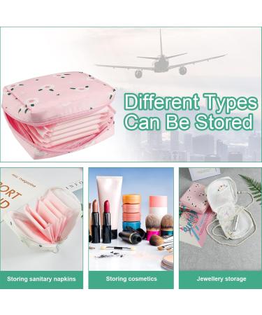 Comius Sharp Sanitary Napkin Storage Bag - 2 PCs Period Kit for School | Nylon Tampon Collect Bags for Women & Girls - Rosa - Buy Online on GoSupps.com