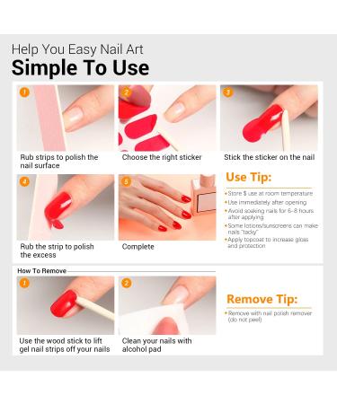 SILPECWEE Nail Polish Strips - 16 Self-Adhesive Wraps for Women, Elegant Style Manicure Stickers with Nail File - Buy Online on GoSupps.com