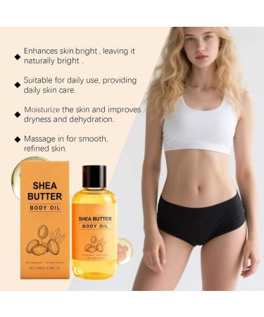  ZLHHRZJX Shea Butter Body Oil Moisturizing Care with Organic Shea Oil Sensitive Skin Moisturizing and Soothing Essential Oils Dry Moisturizing Multi-Purpose Fully (2 PCS) - Buy Online on GoSupps.com