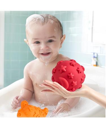 Shxupjn Sensory Balls for Children - Soft Bite Ring Toys Bright Colorful Massage Balls Multi-Sensory Gifts for Newborns & Kids - Buy Online on GoSupps.com
