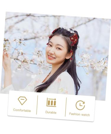 minkissy 2 Pairs Hairpin Hair Ornaments for Women Chinese Hair Clip Kimono Hair Tassel Hair Ornament Japanese Hair Pin Japanese-style Barrette Miss Geisha Zinc Alloy Cherry Blossoms - Buy Online on GoSupps.com