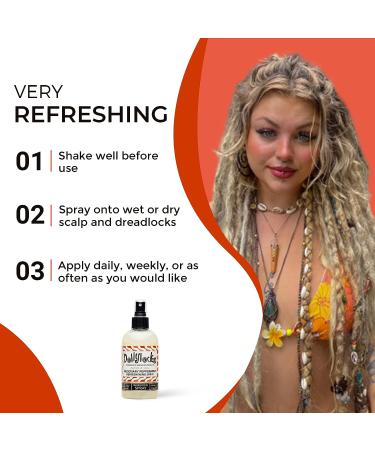 Dollylocks Organic Dreadlock Refreshening Spray - Rosemary Peppermint 8oz - Buy Online on GoSupps.com