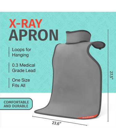 RADIATE Lead Apron for X-Rays with Thyroid Shield - Black Adult (One Size Fits All) - Radiation Protection for Dentist X-Ray Machine - Radiology Equipment - Buy Online on GoSupps.com