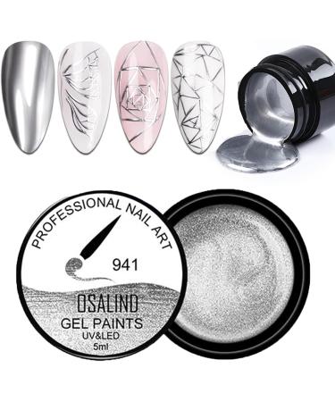 Chrome Gel Nail Polish Metallic Nail Painting Gel Gold Silver Spider Gel Liner Art Soak Off UV Drawing Polish 3D Metal Painting Gel DIY - Buy Online on GoSupps.com