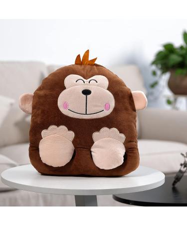 EESLL Electric Heated Foot Warmer USB Rechargeable Cartoon Home Foot Warmer Soft Crystal Velvet Foot Warming Pads with 3 Settings for Home Travel Office 16.1X12.1X 3.9 Inch Brown A2 Brown - Buy Online on GoSupps.com