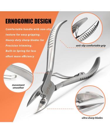 LePinko Professional Toenail Clippers - Heavy Duty Ingrown Toenail Tools for Men Women & Seniors | Best Podiatrist Nail Cutter for Thick Nails - Buy Online on GoSupps.com