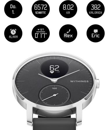 Withings Steel HR 36mm Black - Hybrid Smartwatch with GPS Heart Rate Sleep Tracking & 25-Day Battery Life - Shop Now - Buy Online on GoSupps.com