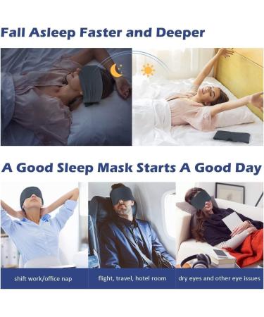 100% Handmade Cotton Eye Mask for Sleep - RelaxSleep | Light Blocking Blindfold for Home & Travel - Black - Buy Online on GoSupps.com