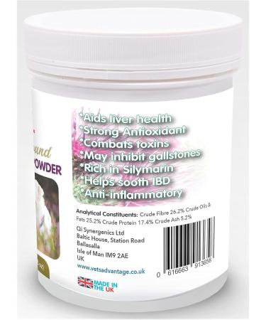 Vet's Advantage 100% Pure Stone-ground Milk Thistle Powder for Dogs - for Optimal Liver Health & Detoxification - Buy Online on GoSupps.com