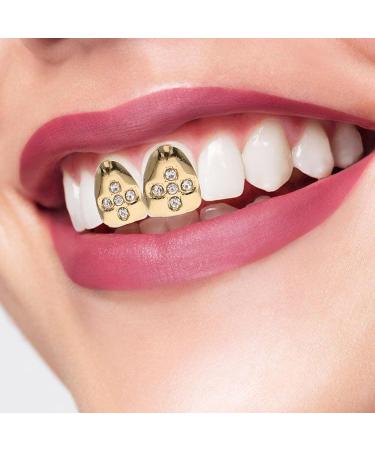 Didiseaon 2pcs Gold Decor Grills Grill Teeth Hip-hop Supplies Props Clothing Men and Women The Cross - Buy Online on GoSupps.com