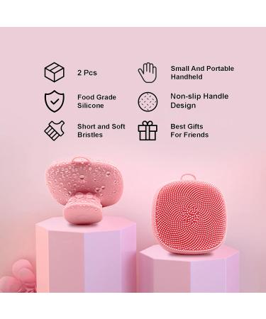 Buy Silicone Facial Cleaning Brush - Deep Cleansing Scrubber Pads for Acne & Pore Removal | Gentle Massage Tool | Black & White - Buy Online on GoSupps.com