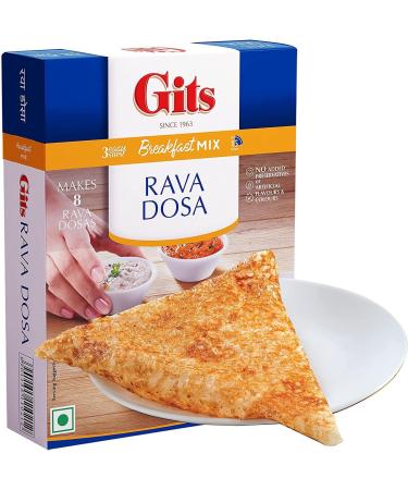 Gits Dosa | Idli | Upma | Vada | Medu Vada | Uttappam | Dokla | Sambhar | Packora | Handvo | Snacks | Ready Mix (Pack of 1 Gits Rava Dosa Mix 200g) Gits Rava Dosa Mix 200g Pack of 1 - Buy Online on GoSupps.com