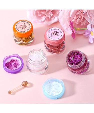 Buy Boobeen Glitter Cream Eyeshadow Gel | Long Lasting Chunky Glitter for Face & Body | Sparkling Makeup for Festivals & Parties - International Shipping Available - Buy Online on GoSupps.com