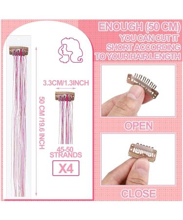 36 Pcs 19.7 Inch Clip-in Hair Tinsel Kit - Glitter Extensions in 9 Retro Colors for Women, Girls, Kids - Heat Resistant Fairy Hair Accessories - Buy Online on GoSupps.com