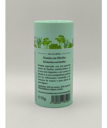 Salt of Ibiza Salt grains with Mediterranean herbs Sal de Ibiza Aromatic and natural flavor 55 g - Buy Online on GoSupps.com