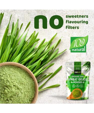 Organic Wheatgrass Powder 500g Premium EU High in Iron & Fibre to Support Energy and Stress Vegan Keto Superfood Supergreen Raw Natural Wheatgrass Powder Juice Wheat Grass Shots PROELITE - Buy Online on GoSupps.com