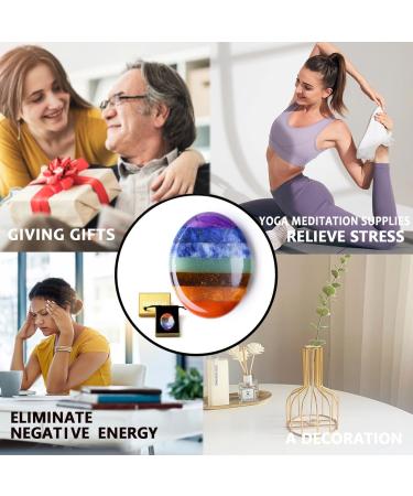 Buy Xiannvxi Chakra Crystals | Healing Thumb Stones for Stress Relief & Meditation | Naturally Polished Oval Pocket Stones - Buy Online on GoSupps.com