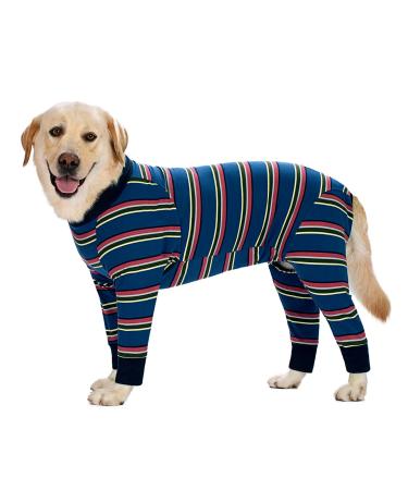 Axcimond dogbody after op dogs one -part dogbody castration bitch/male op body dog recovery suit for dogs after the operation long -sleeved wound protection suits Alternatively to neck crauses for dogs 5xl navy