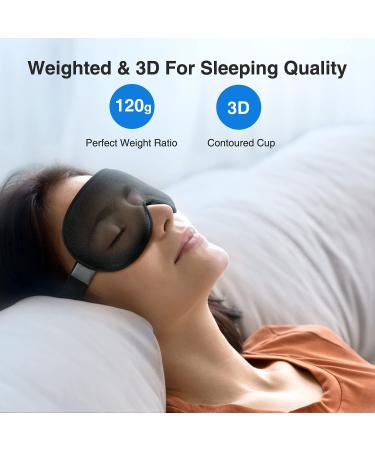 YFONG 3D Micro Weighted Sleep Mask for Women and Men - Pressure Relief Eye Mask for Blocking Light - Adjustable Strap for Travel, Nap, Yoga - 2022 Edition - Buy Online on GoSupps.com