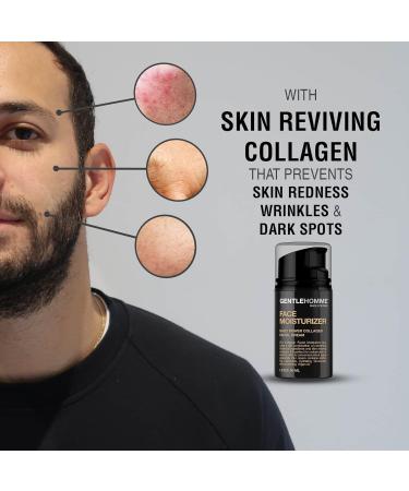 Collagen Face Moisturizer for Men - Anti-Aging Day & Night Cream with Cucumber & Argan Oil - Nourishing Hydration - 1.8 oz - Buy Online on GoSupps.com