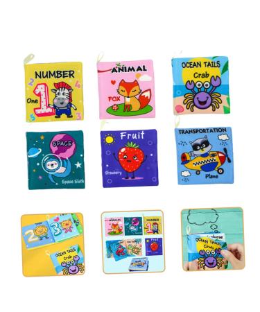 Abaodam 6-Piece Early Education Fabric Books for Kids - Portable Vegetable Recognition Learning Toys - Interactive Children's Educational Books - Buy Online on GoSupps.com
