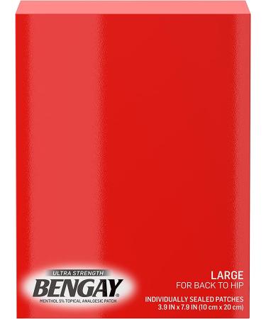 Bengay Ultra Strength Pain Relief Patch for Targeted Muscle & Joint Pain - Large Size, Individually-Wrapped for On-The-Go Relief (Pack of 10) - Buy Online on GoSupps.com