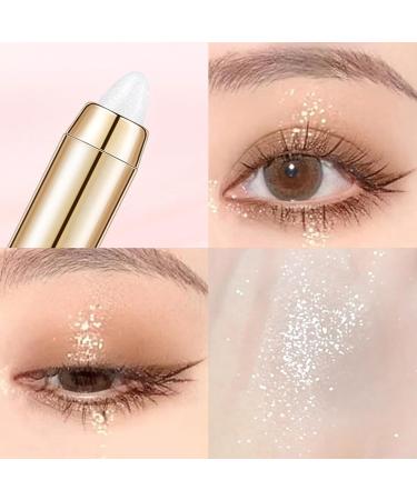 Eye Makeup Eye Shadow Glitter Crayon with Sponge Makeup Head Makeup Pencil Long Lasting Eye Shadow Stick Makeup Tool for Home Travel 01 - Buy Online on GoSupps.com