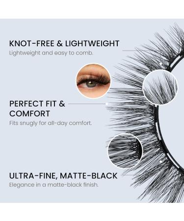 Cashmeren Magnetic Eyelashes Kit | DIY Lash Extensions at Home | Lightweight & Natural | Includes Eyeliner & Tweezers | 5 Pairs Gentle Aura - Buy Online on GoSupps.com