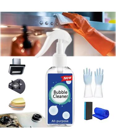 All Purpose Rinse Cleaning Spray Bubble Cleaner Foam Spray Kitchen Cleaner Spray Kitchen Degreaser Spray Foaming Heavy Oil Stain Cleaner Foam Drain Cleaner All Purpose Rinse Free Cleaning Spray (1Pcs)