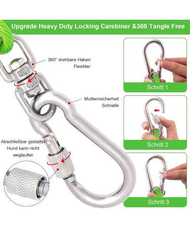 Buy Tie-Out Leashes for Dogs | Durable 3/6/9/15m Yard Leash in Green - Perfect for Safe Outdoor Play - Buy Online on GoSupps.com