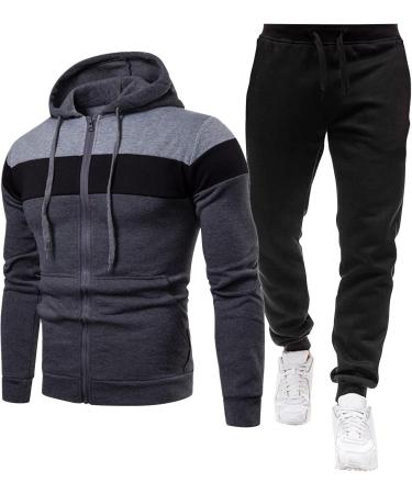 Shop Hanxiulin Men's Training Suit - Adjustable Jogging Polyester Sweatshirt & Pants | XXL Sportswear & Fitness Gear - Buy Online on GoSupps.com